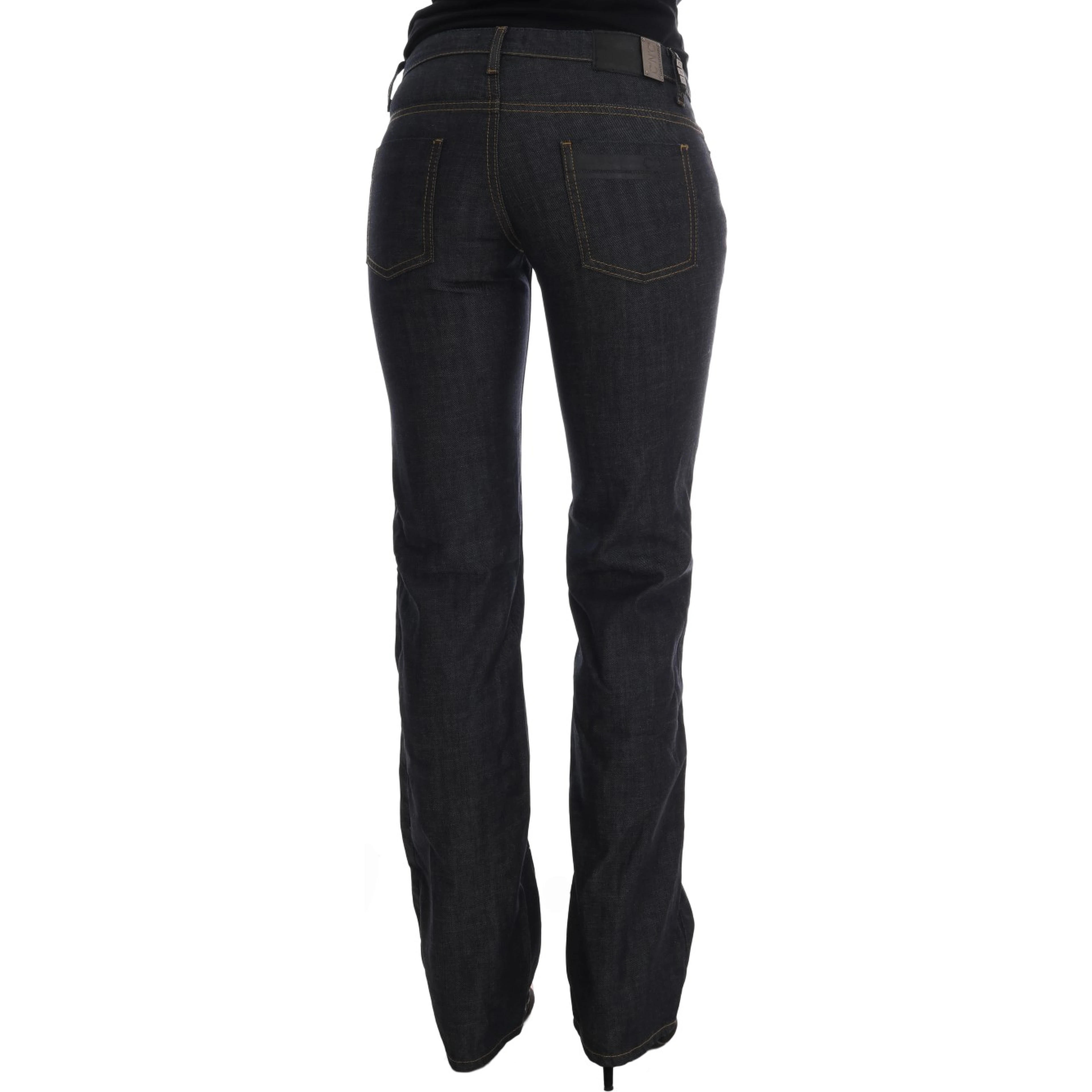 Dark Blue Cotton Classic Fit Jeans