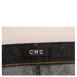 Dark Blue Cotton Classic Fit Jeans