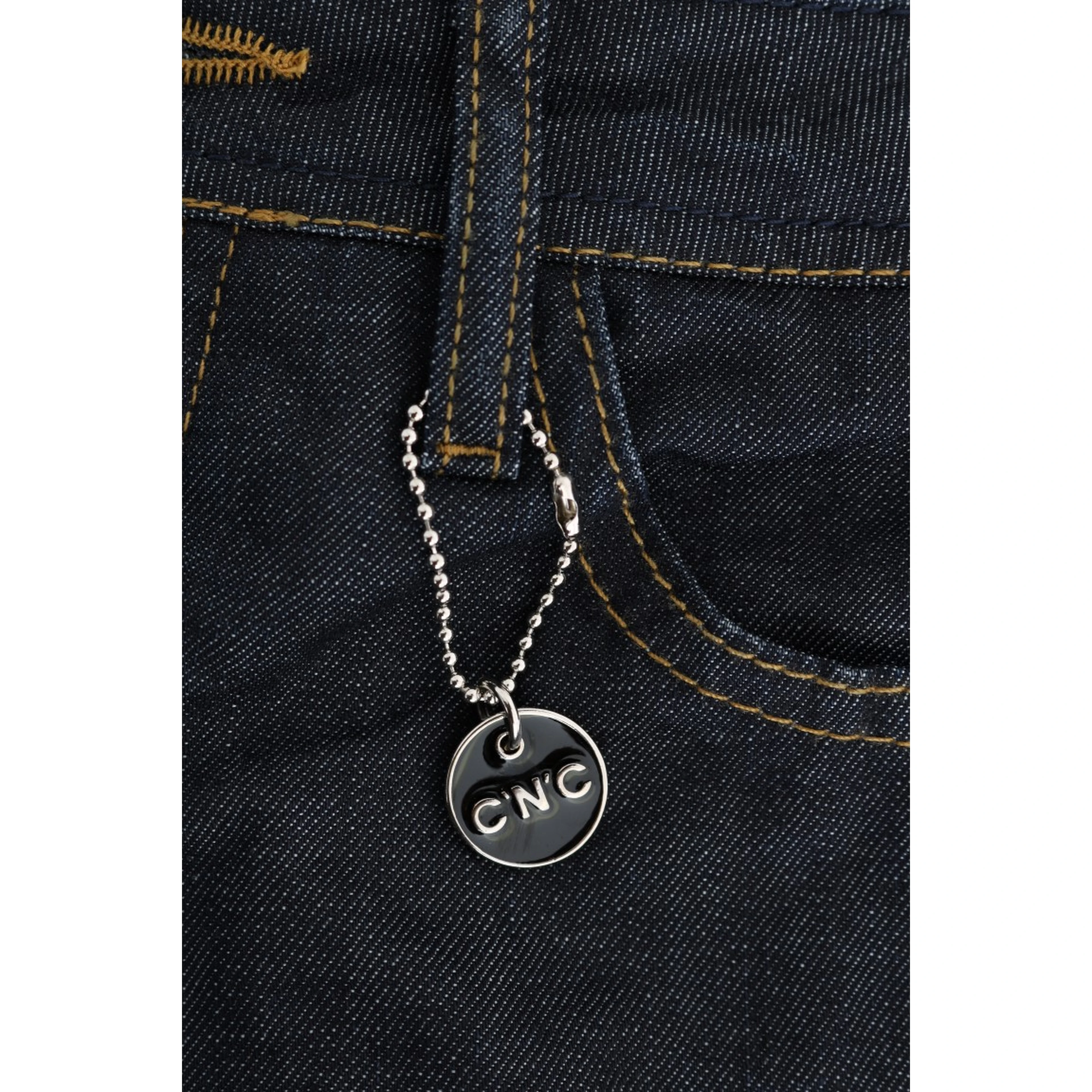 Dark Blue Cotton Classic Fit Jeans