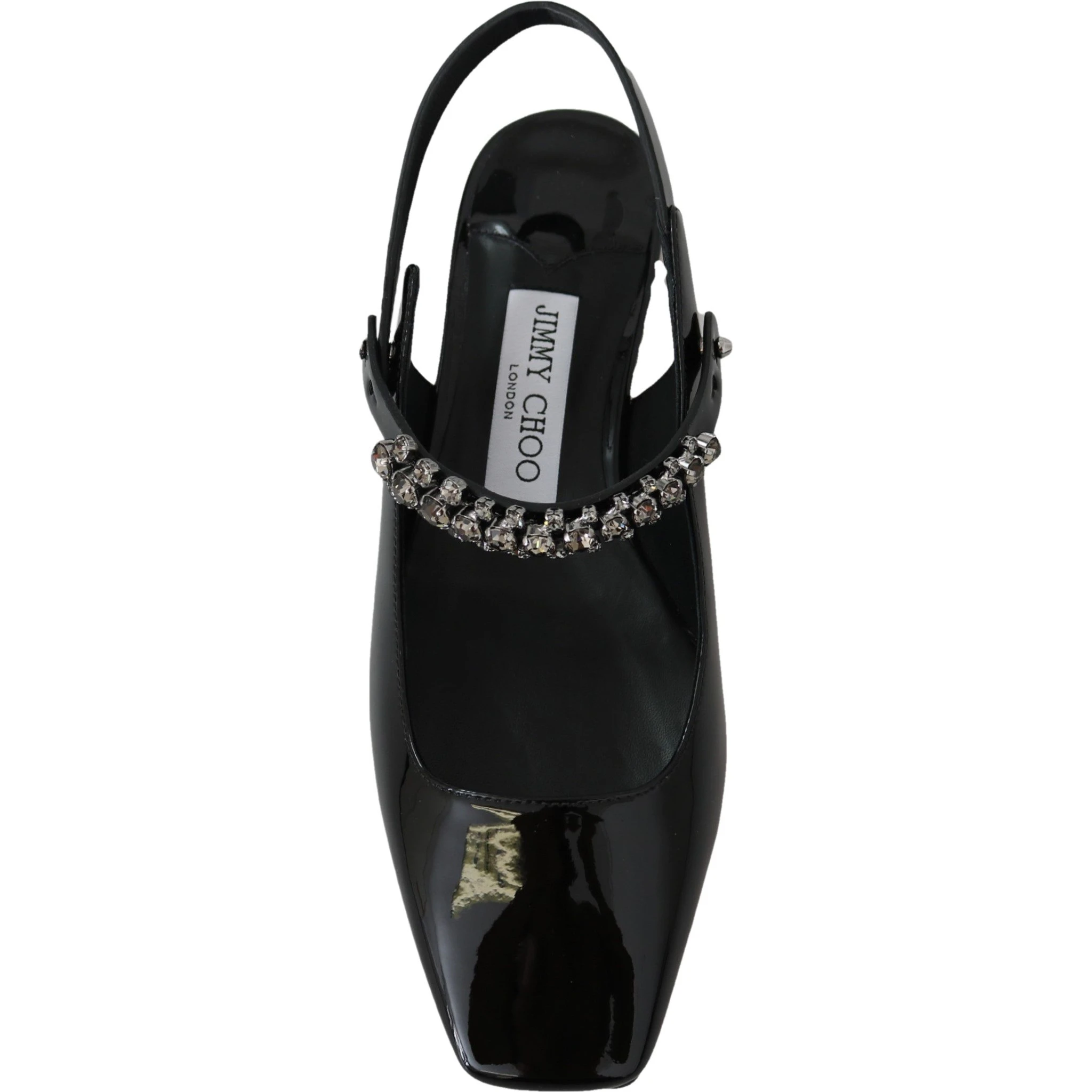 Black Patent Leather Mahdis Flat Shoes