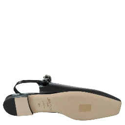 Black Patent Leather Mahdis Flat Shoes