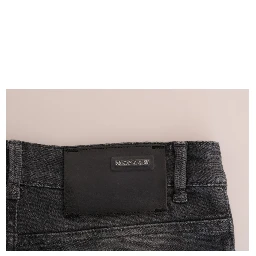 Gray Cotton Slim Fit Denim Jeans