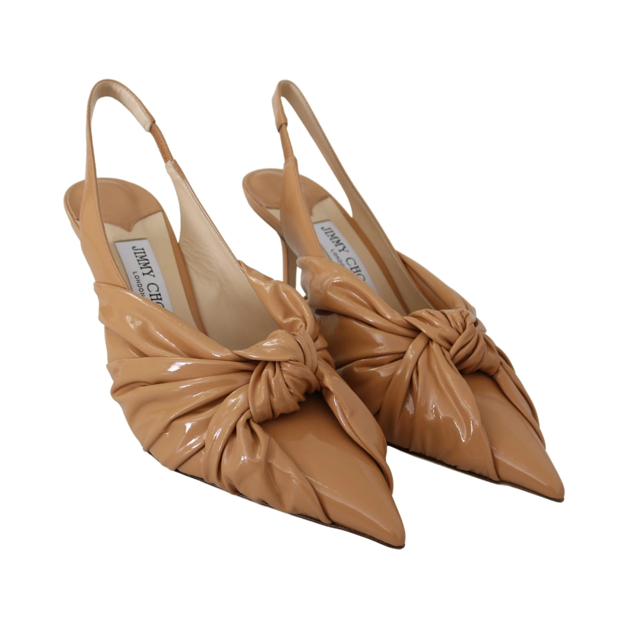 Caramel Brown Leather Annabell 85  Pumps