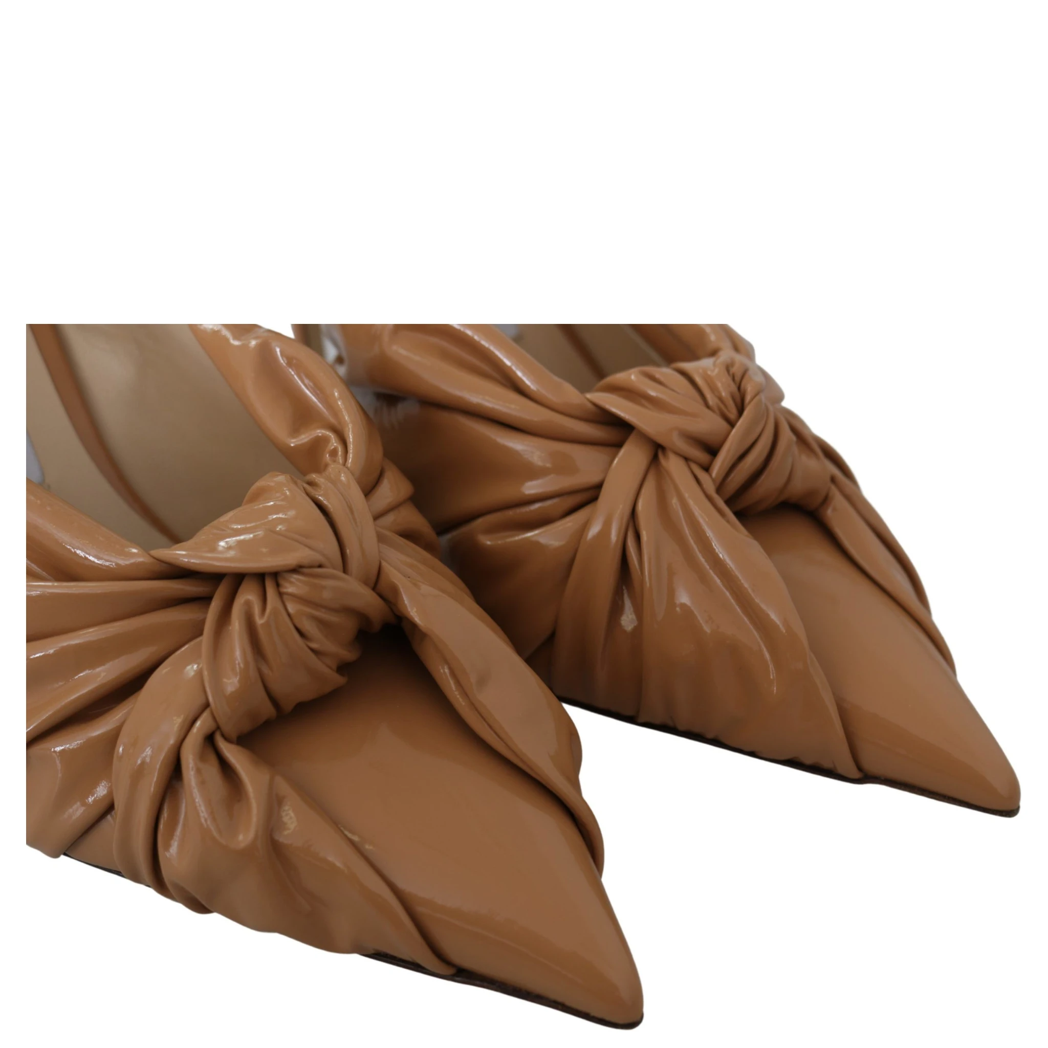 Caramel Brown Leather Annabell 85  Pumps