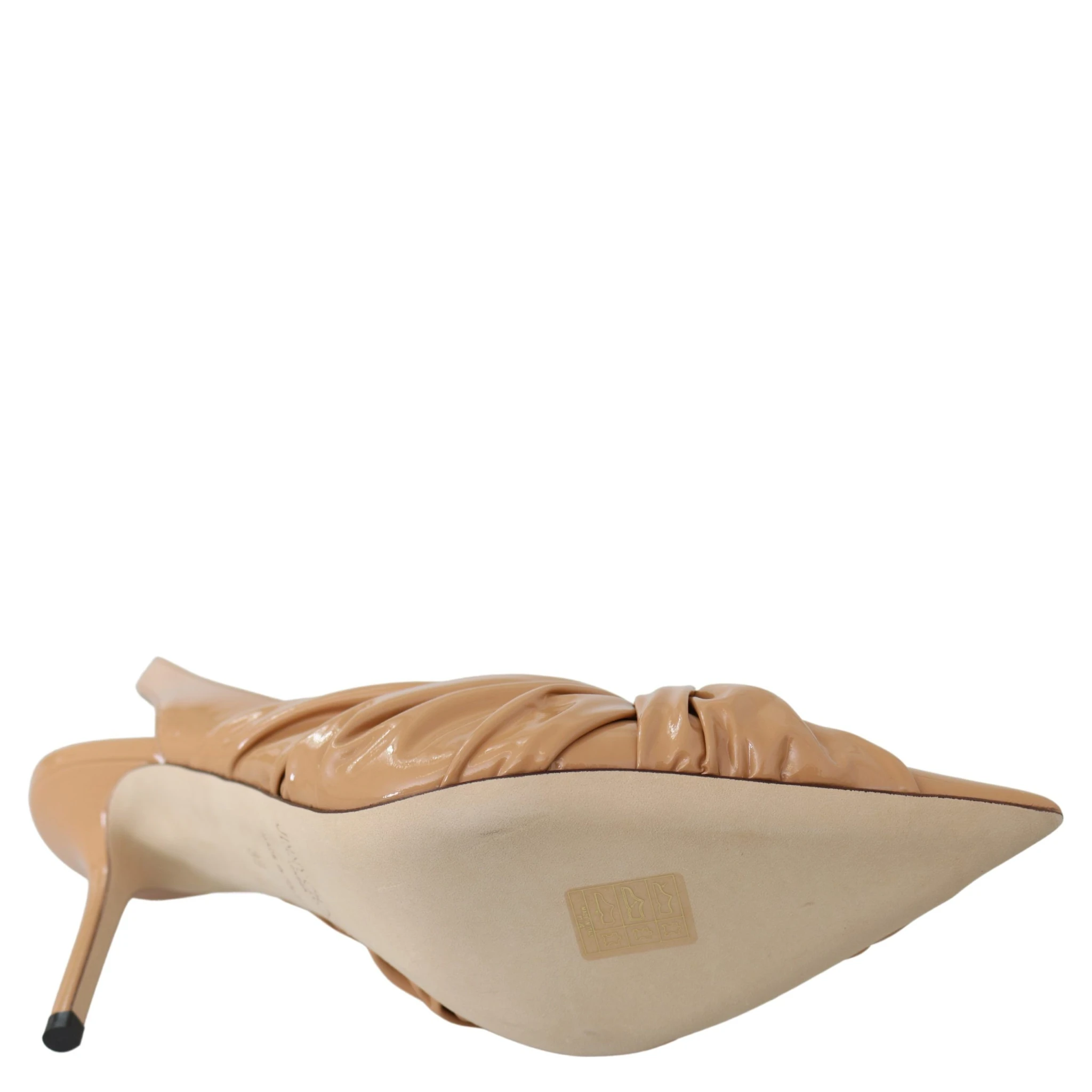 Caramel Brown Leather Annabell 85  Pumps