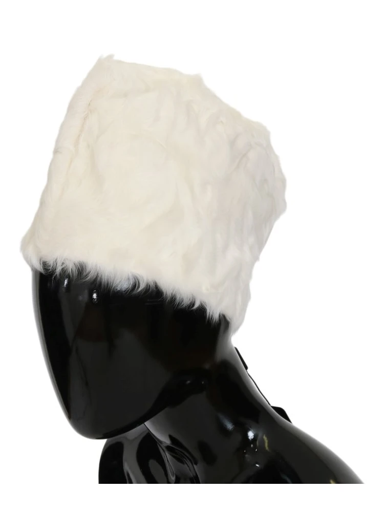 White Xiangao Lamb Fur Beanie