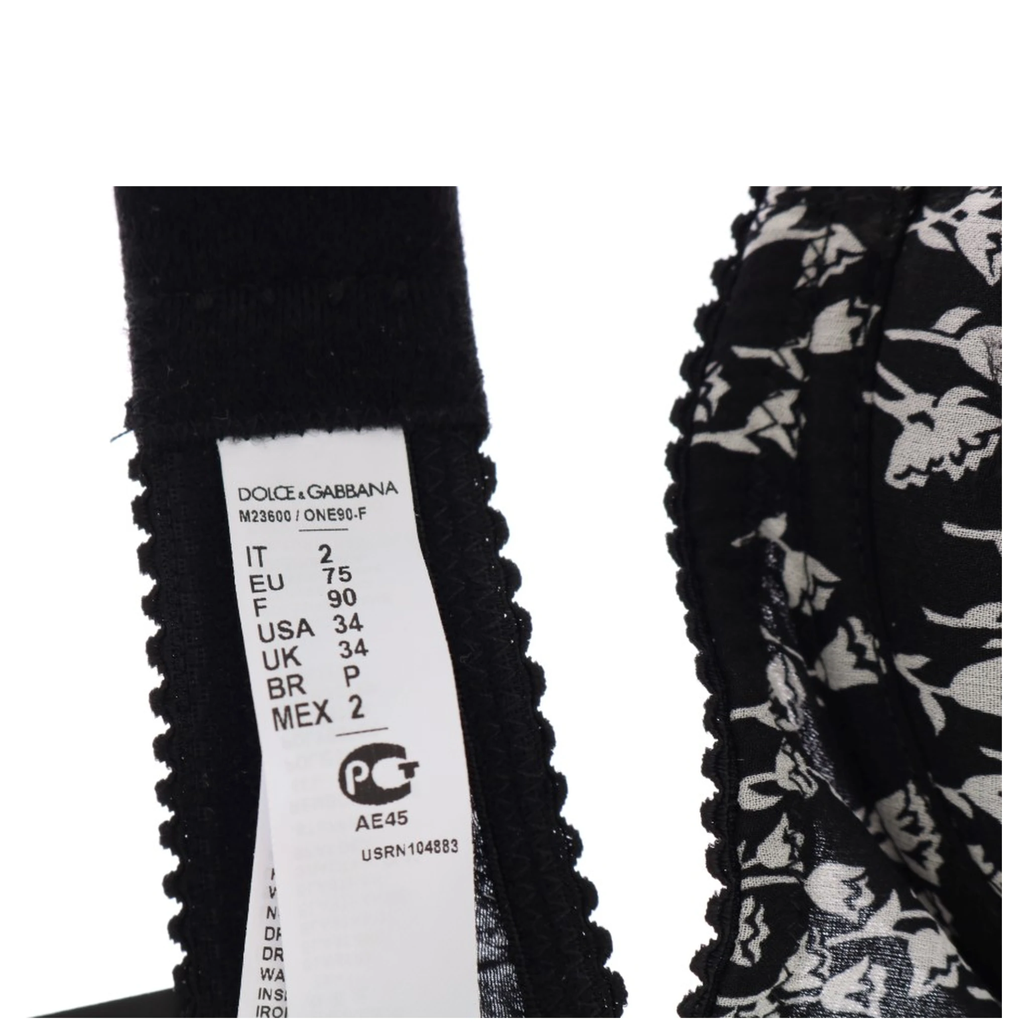 Black Silk White Lace Stretch Underwear Bra