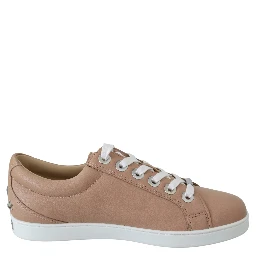 Powder Pink Leather Cash Sneakers