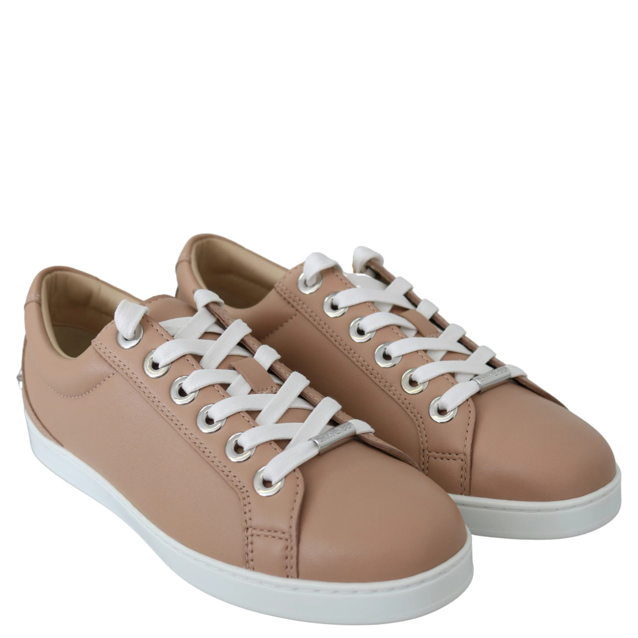 Powder Pink Leather Cash Sneakers