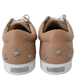 Powder Pink Leather Cash Sneakers