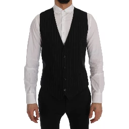 Black STAFF Cotton Striped Vest