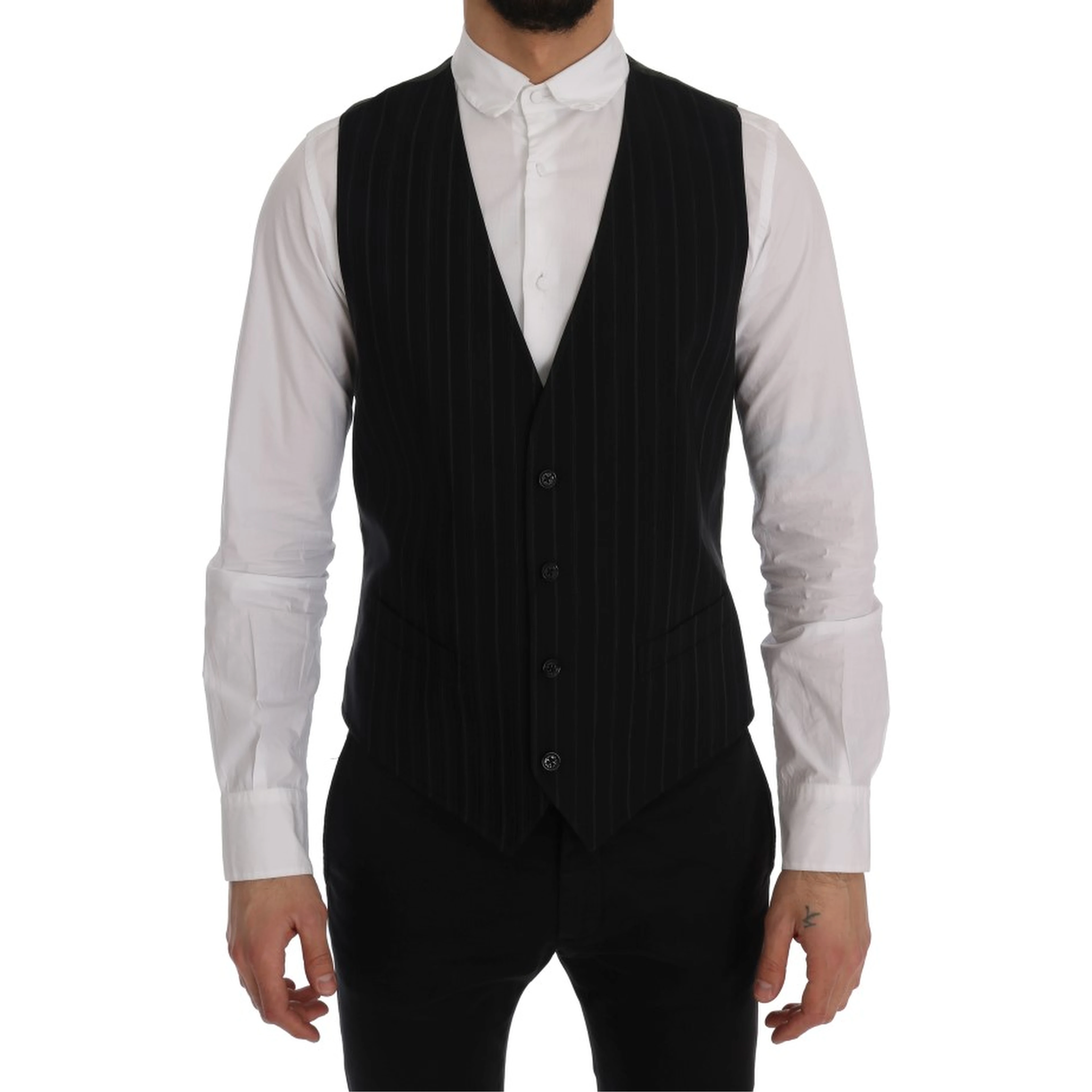 Black STAFF Cotton Striped Vest