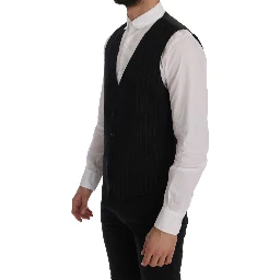 Black STAFF Cotton Striped Vest