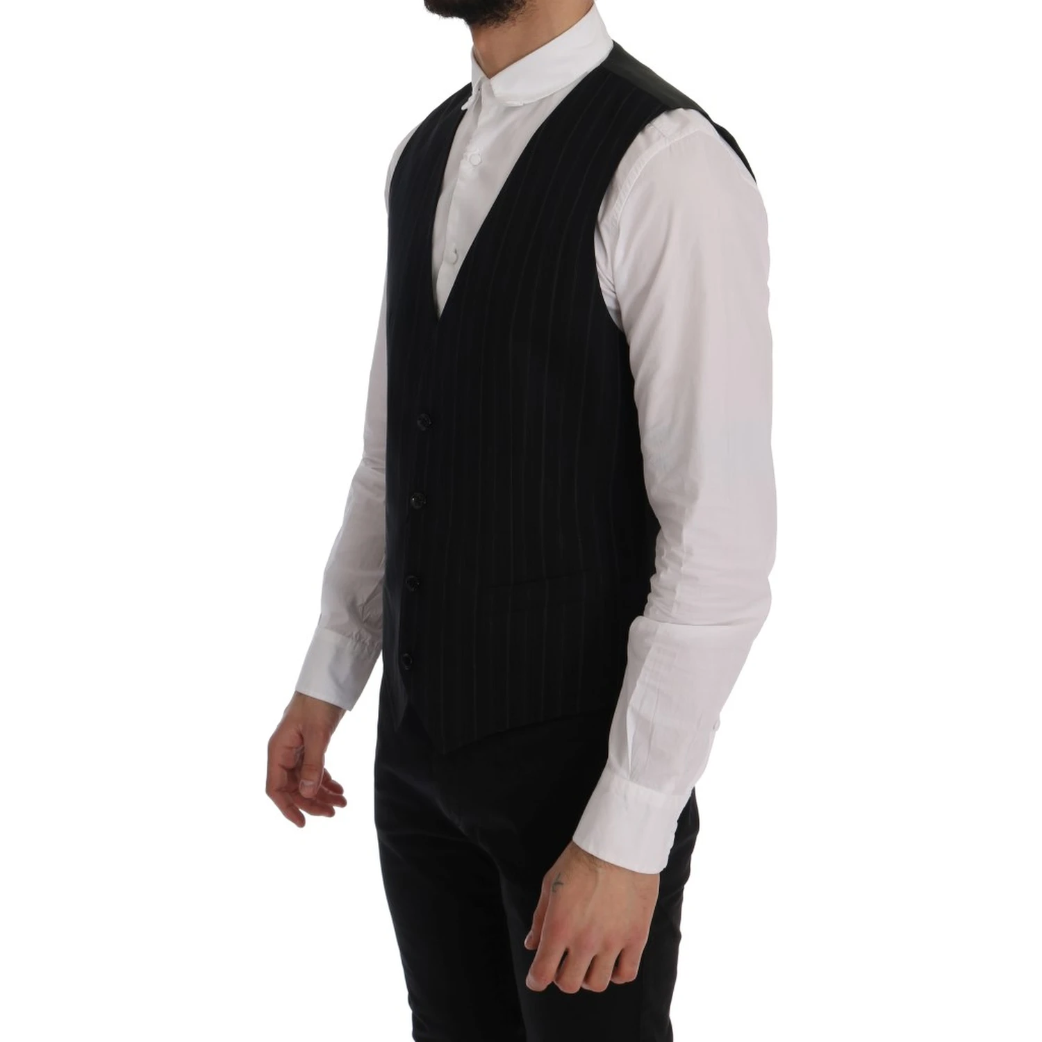 Black STAFF Cotton Striped Vest
