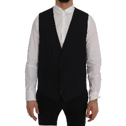 Black STAFF Wool Striped Vest