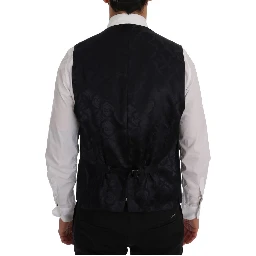 Black STAFF Wool Striped Vest