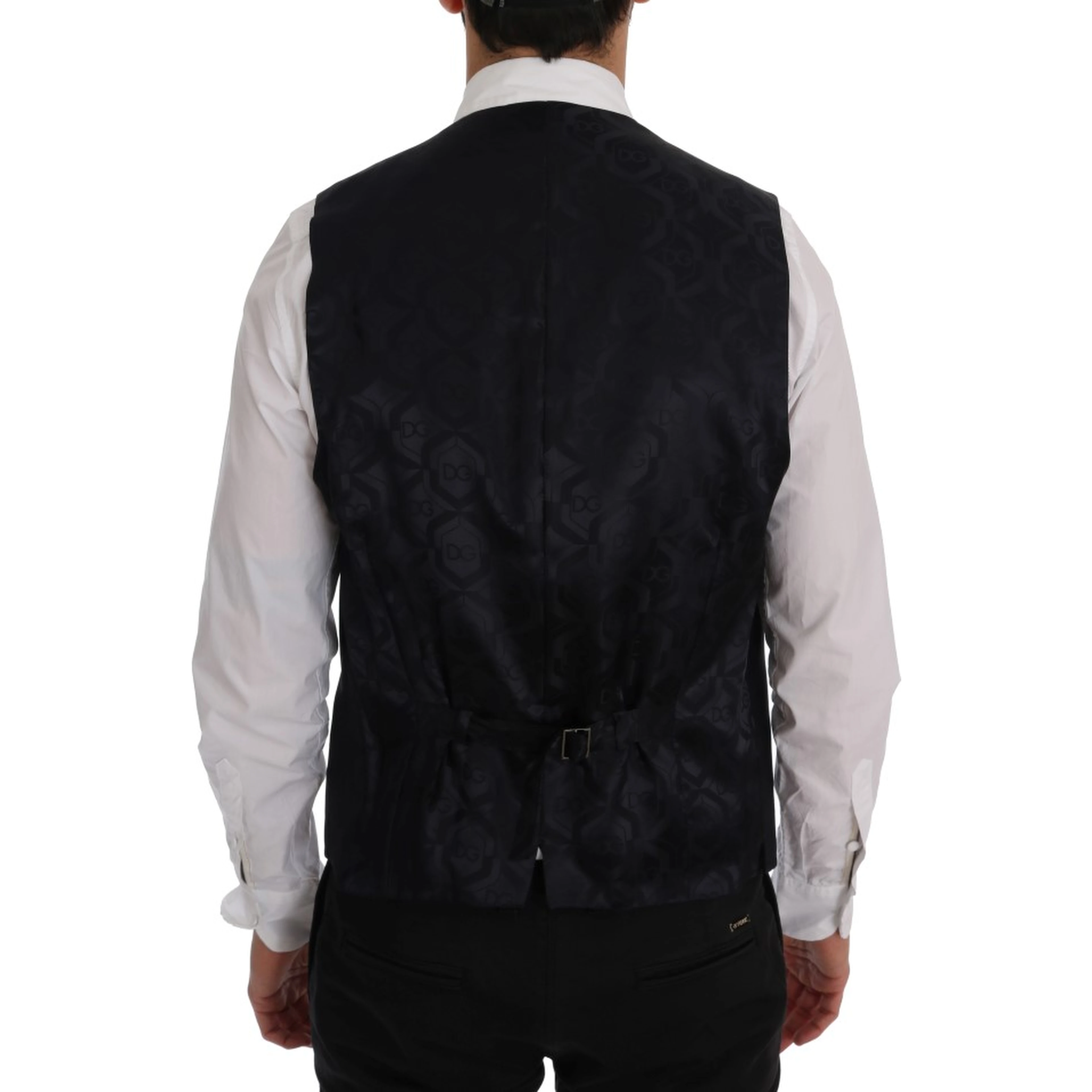 Black STAFF Wool Striped Vest