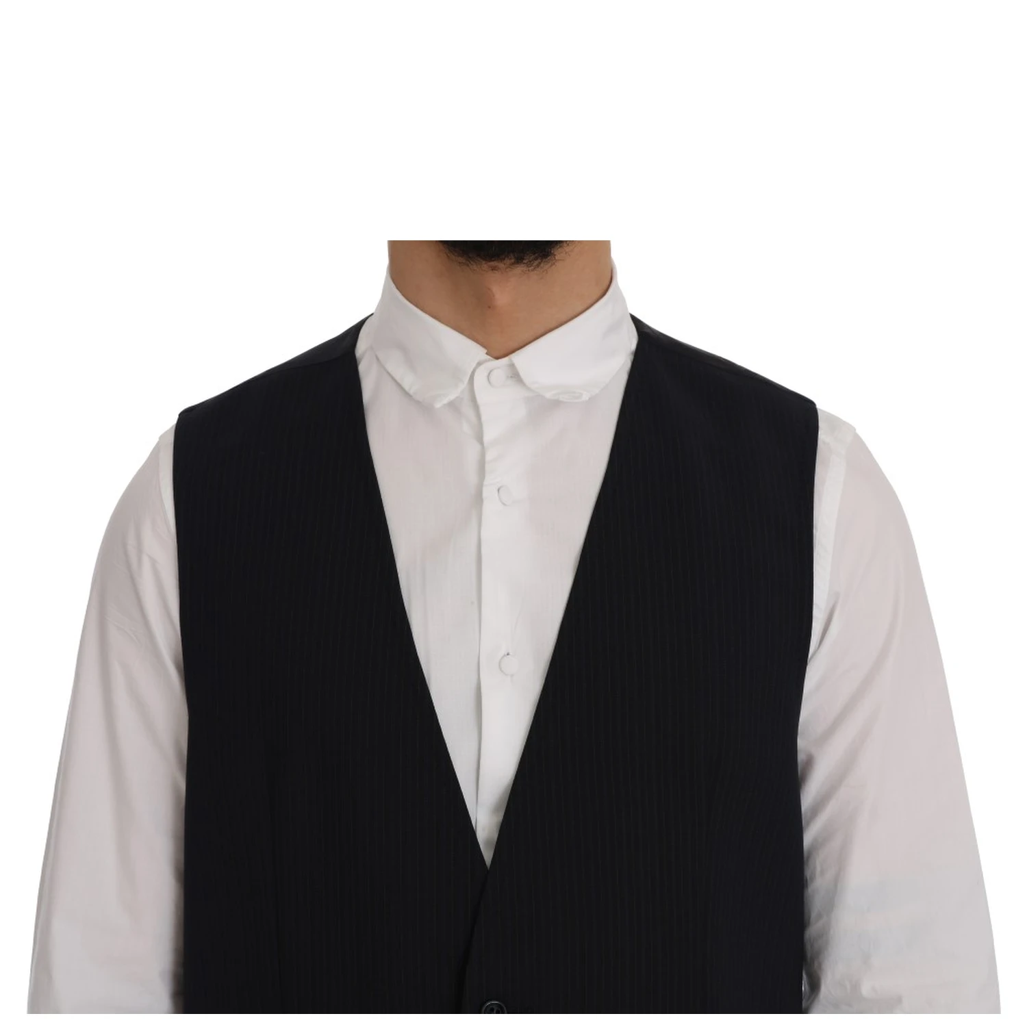 Black STAFF Wool Striped Vest