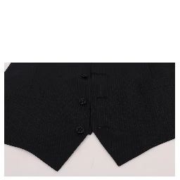 Black STAFF Wool Striped Vest