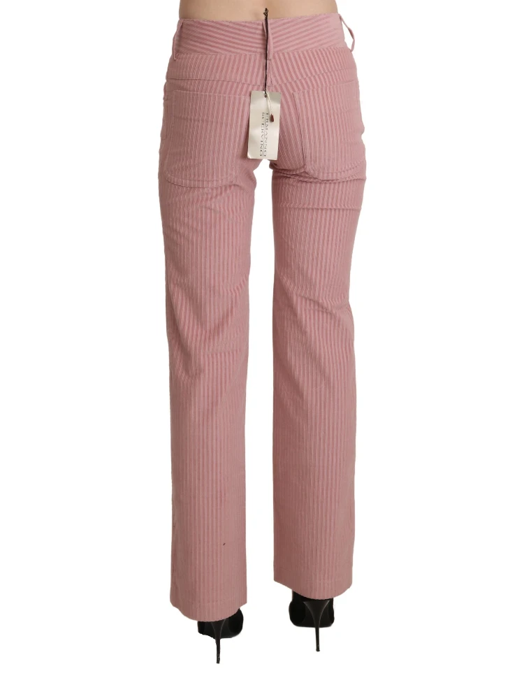 Pink Mid Waist Straight Trouser Cotton Pants alternative