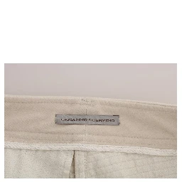 Beige Slim Jeans Corduroy Skinny Pants