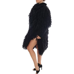 Black Fringes Wool Pullover Sweater