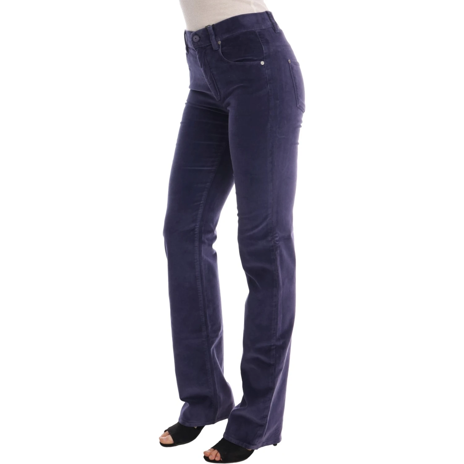 Purple Corduroy Stretch Bootcut Pants