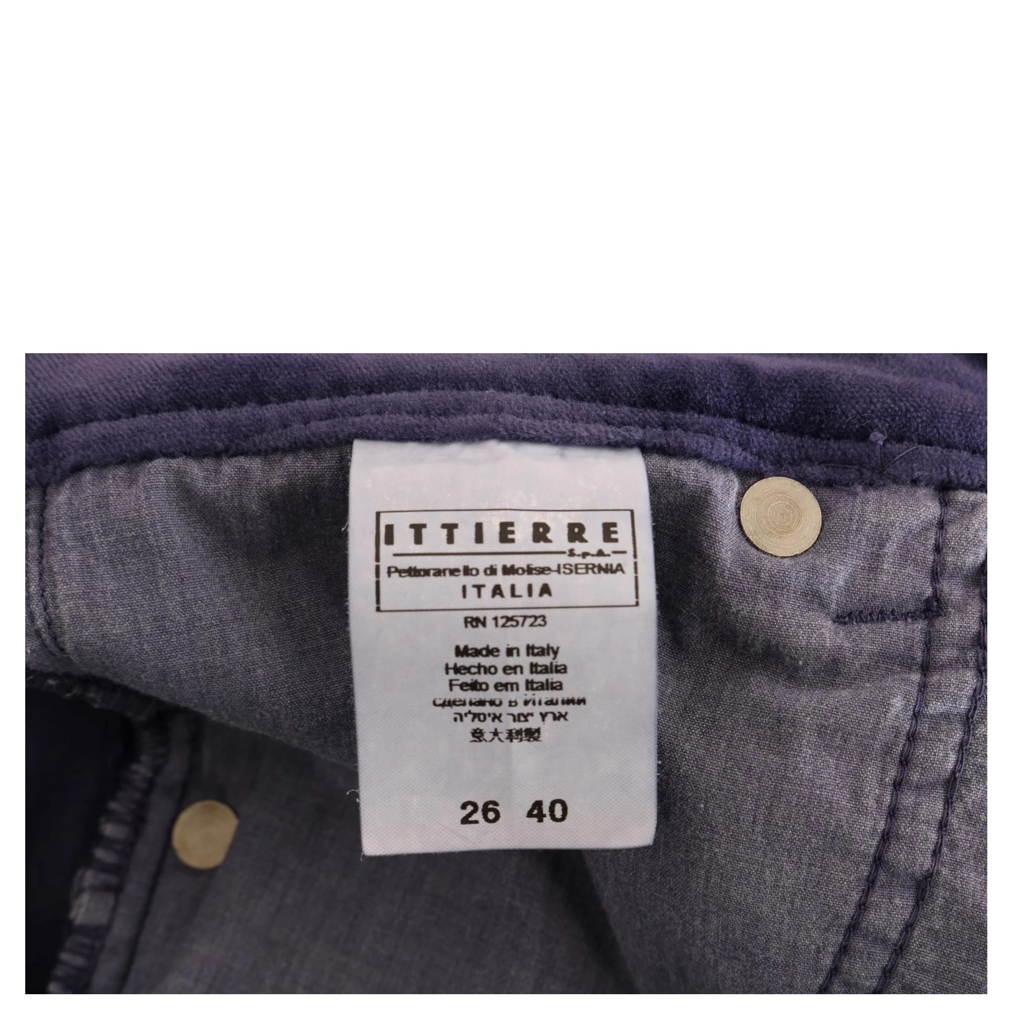 Purple Corduroy Stretch Bootcut Pants