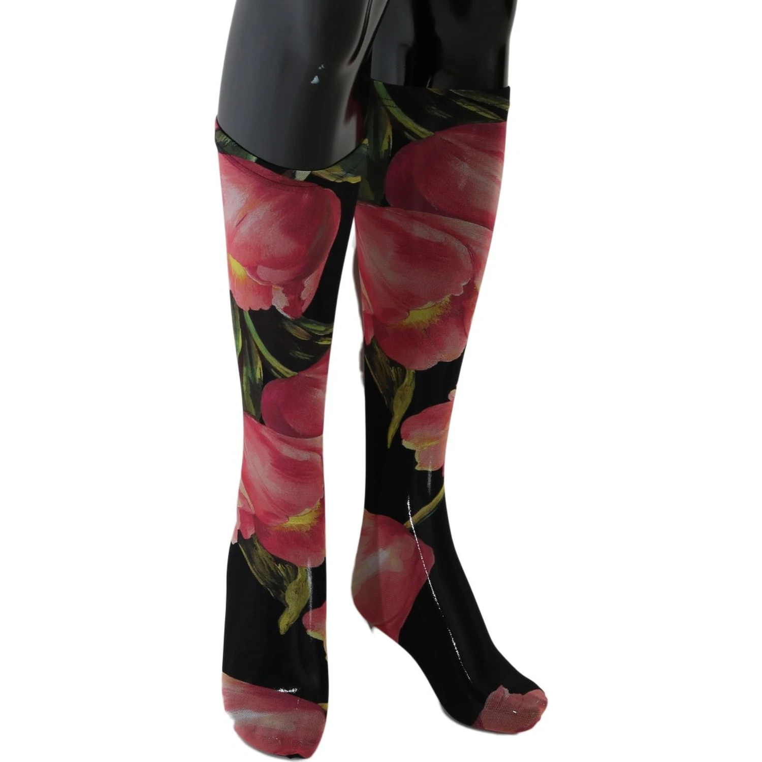 Multicolor Floral Tulip Nylon Socks