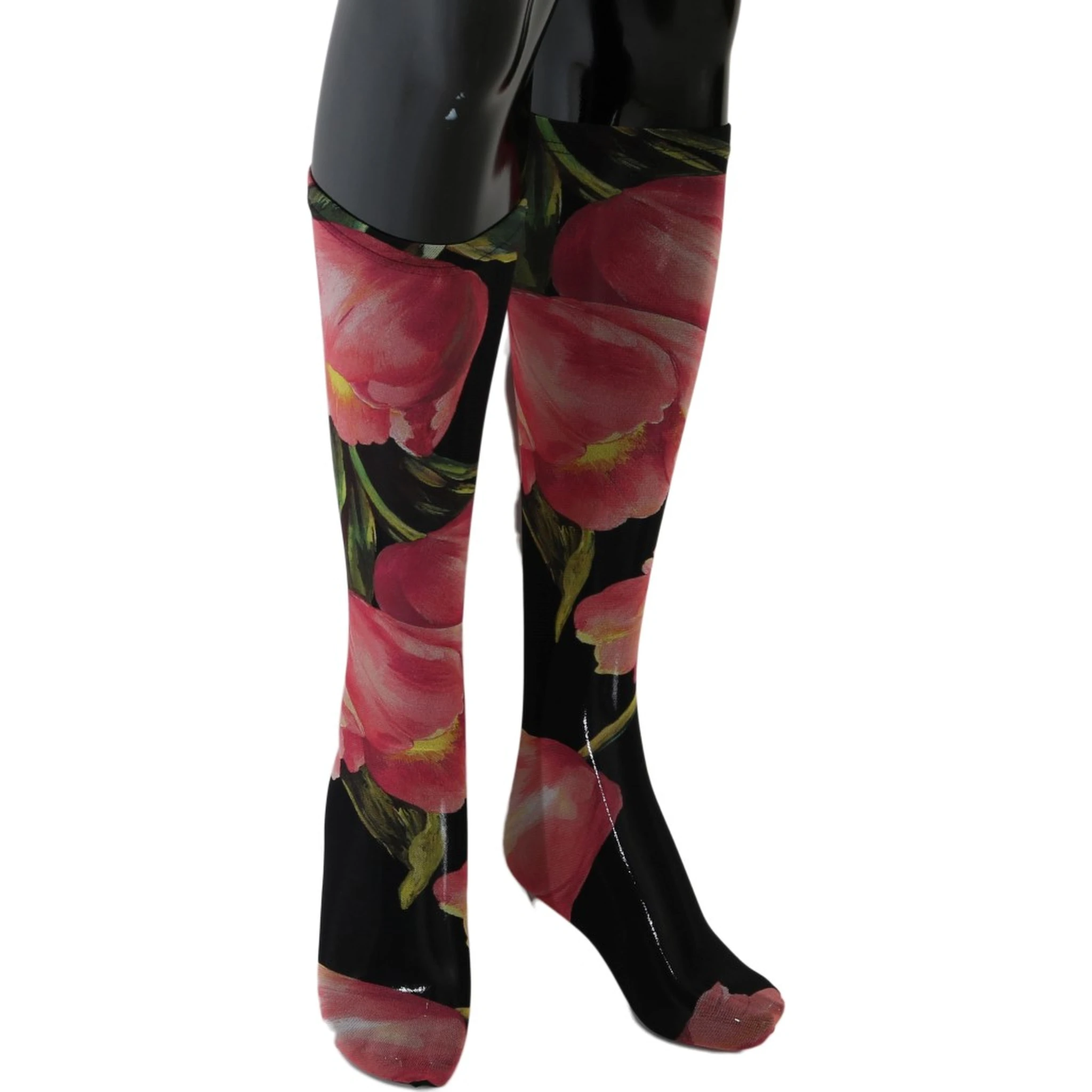 Multicolor Floral Tulip Nylon Socks