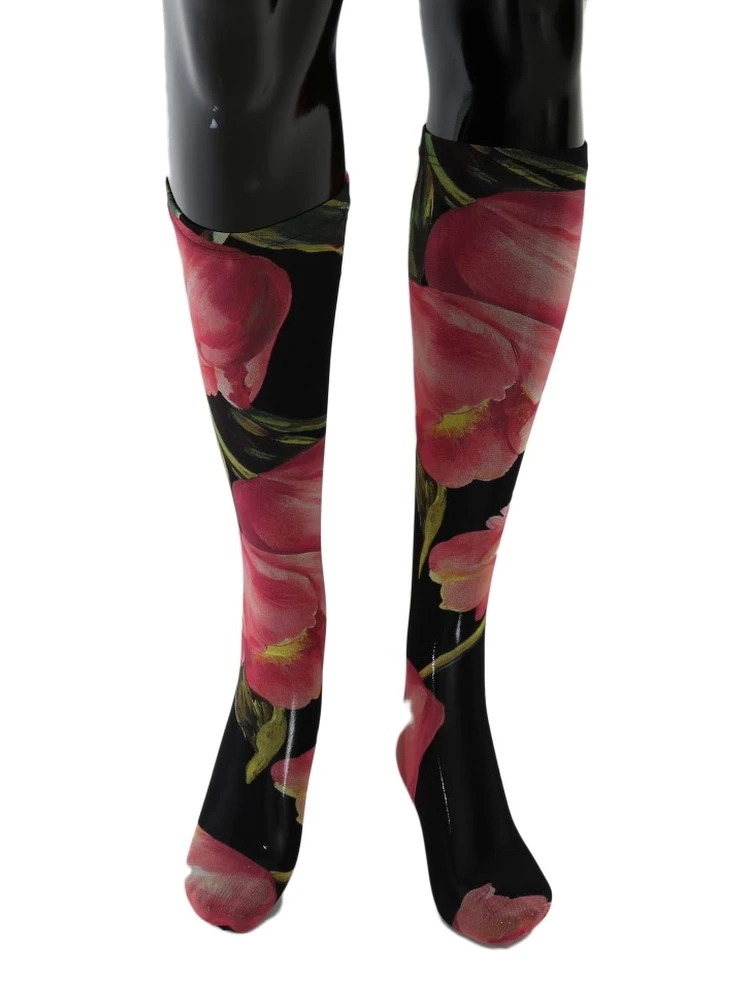 Multicolor Floral Tulip Nylon Socks alternative