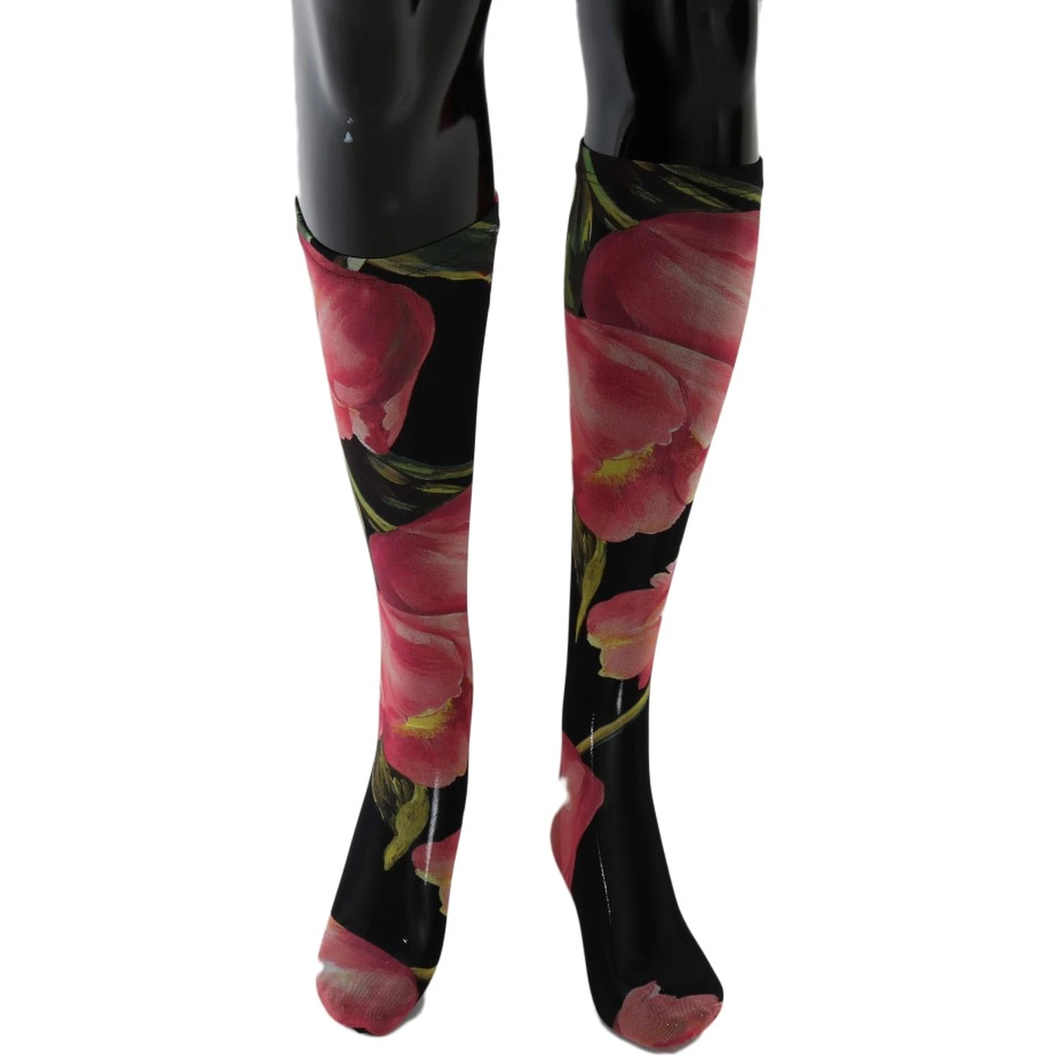 Multicolor Floral Tulip Nylon Socks