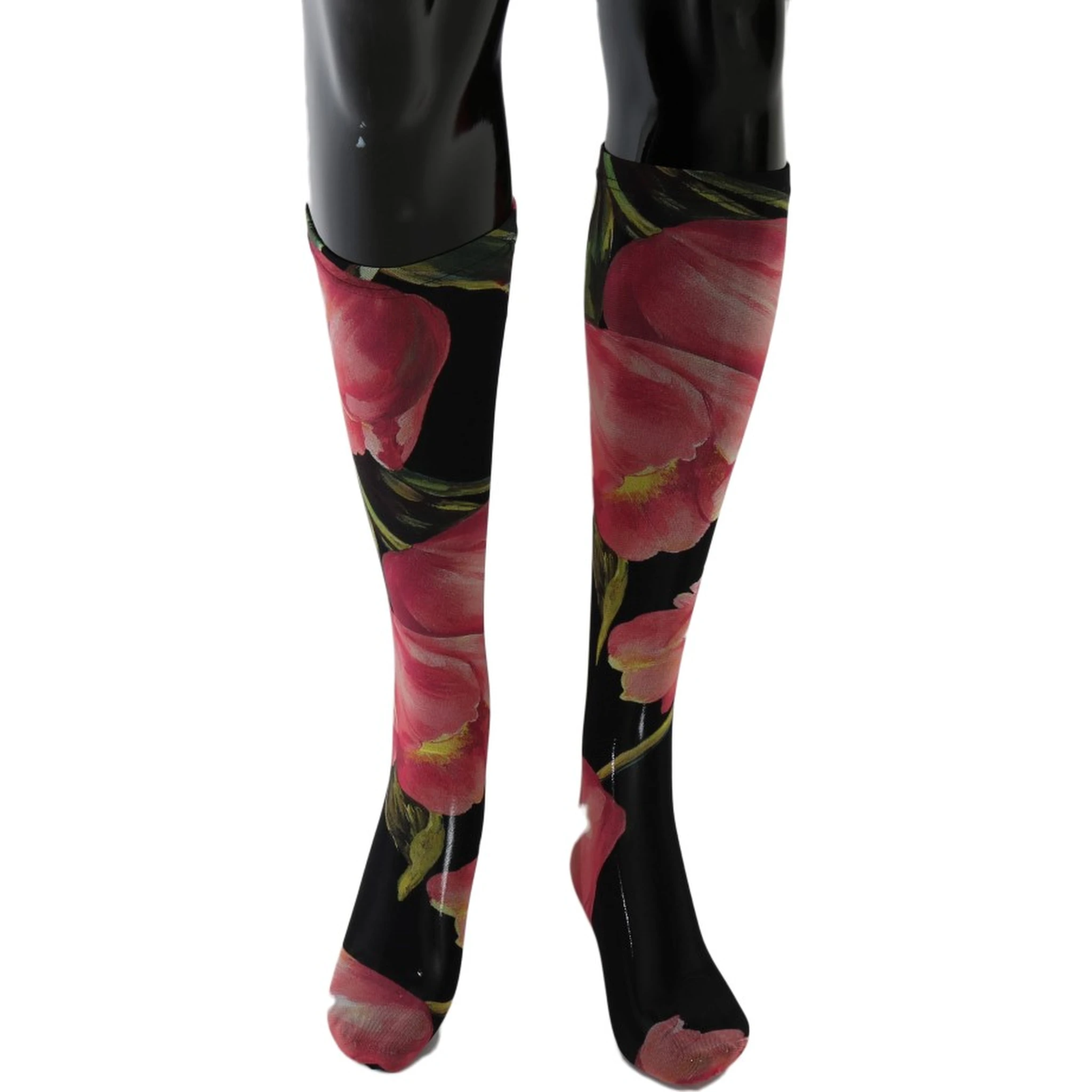 Multicolor Floral Tulip Nylon Socks