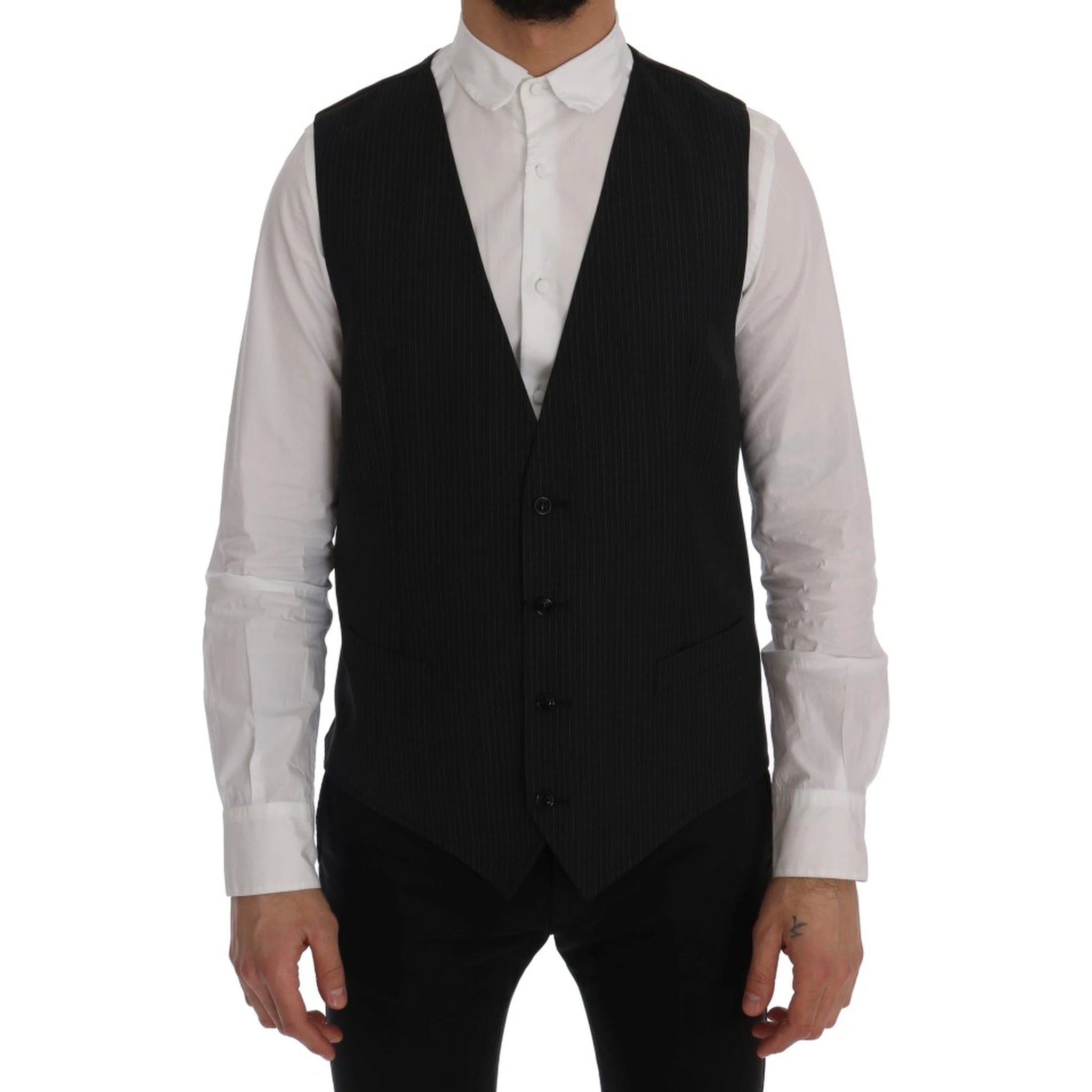 Gray Wool Stretch Vest