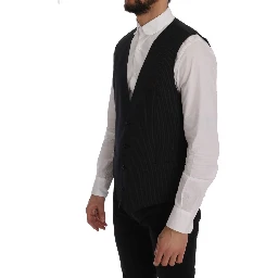 Gray Wool Stretch Vest