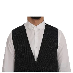 Gray Wool Stretch Vest