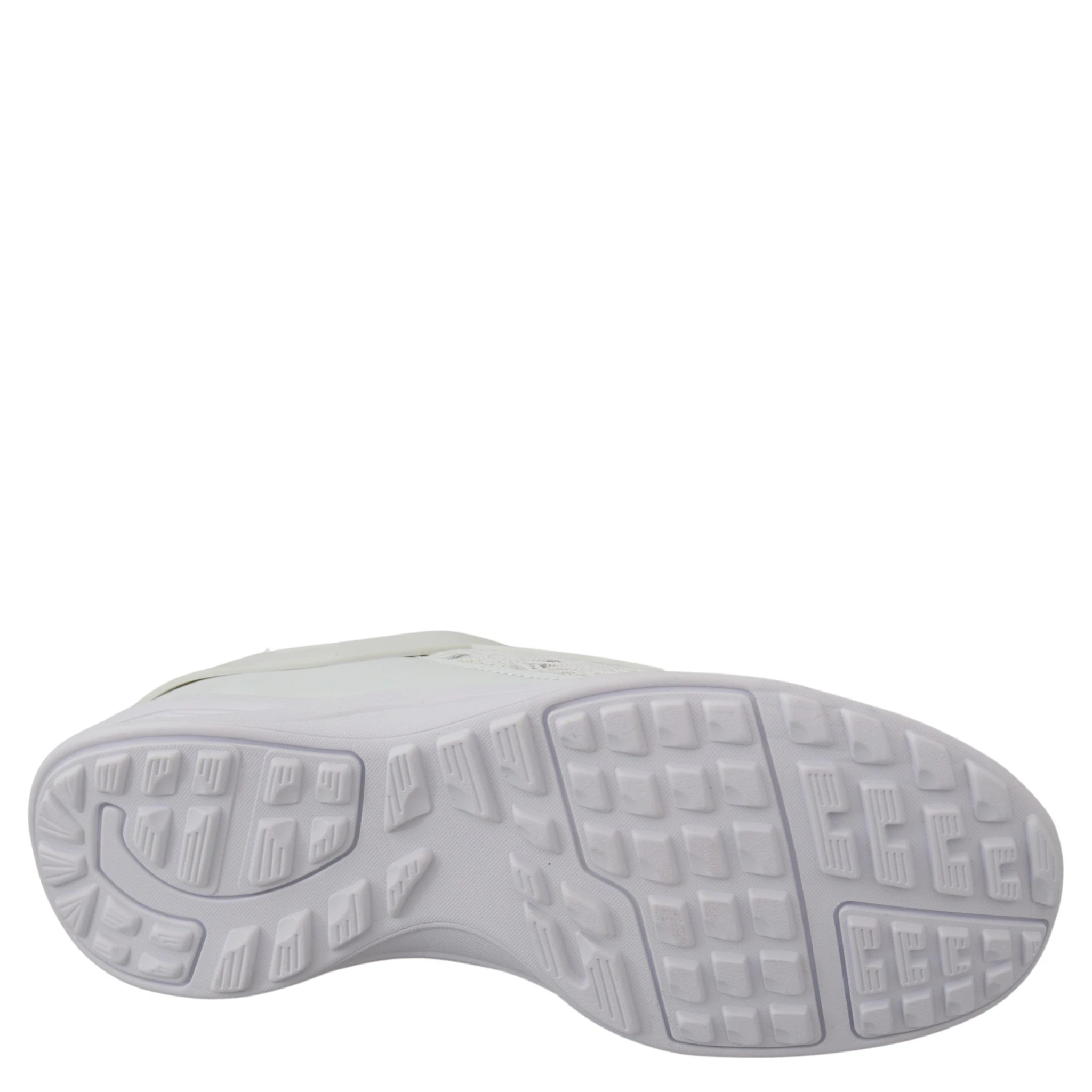 White Polyester Runner Beth Sneakers Shoes