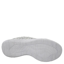 Silver Polyester Runner Joice Sneakers Shoes