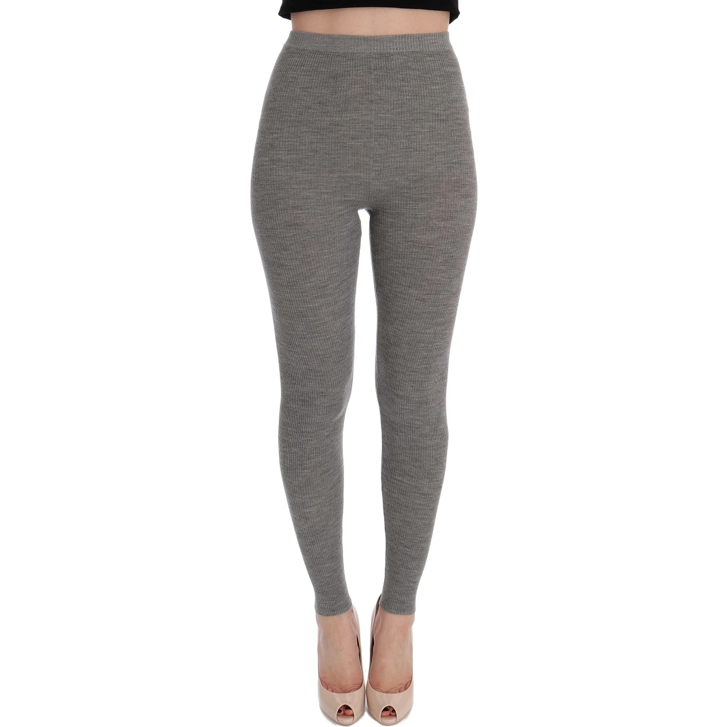 Gray Cashmere Stretch Tights