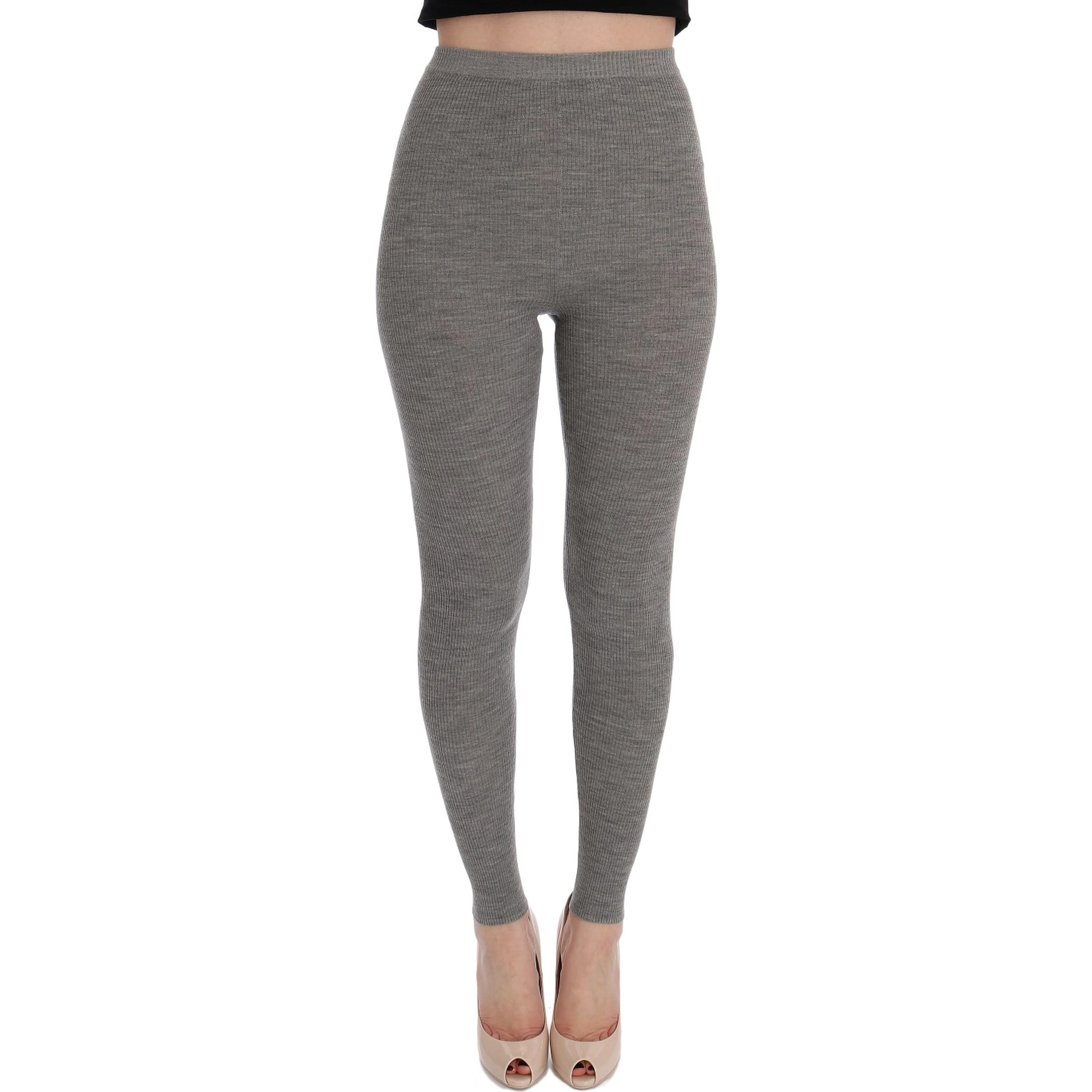 Gray Cashmere Stretch Tights