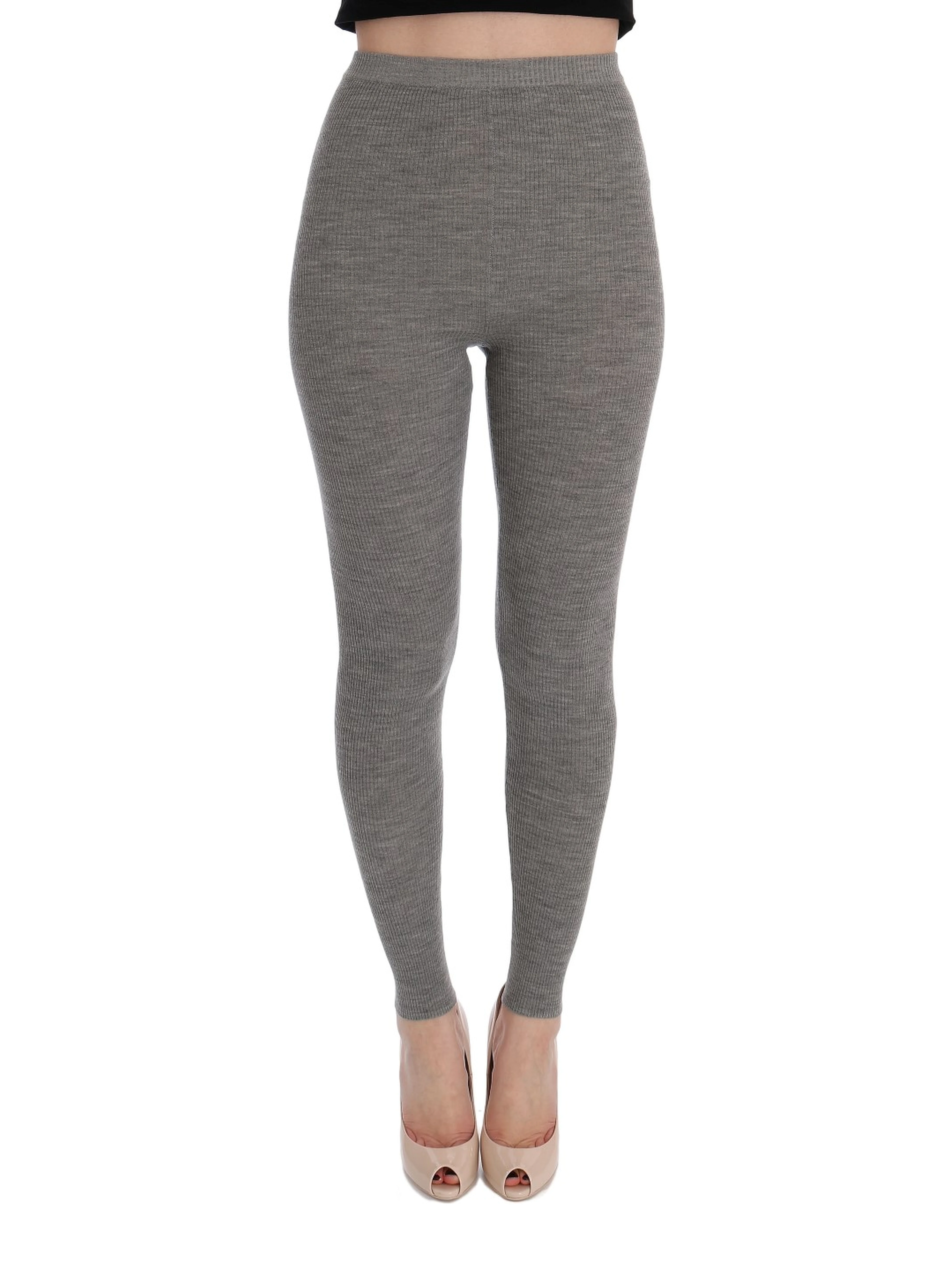 Gray Cashmere Stretch Tights