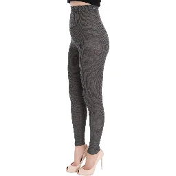 Gray Cashmere Stretch Tights