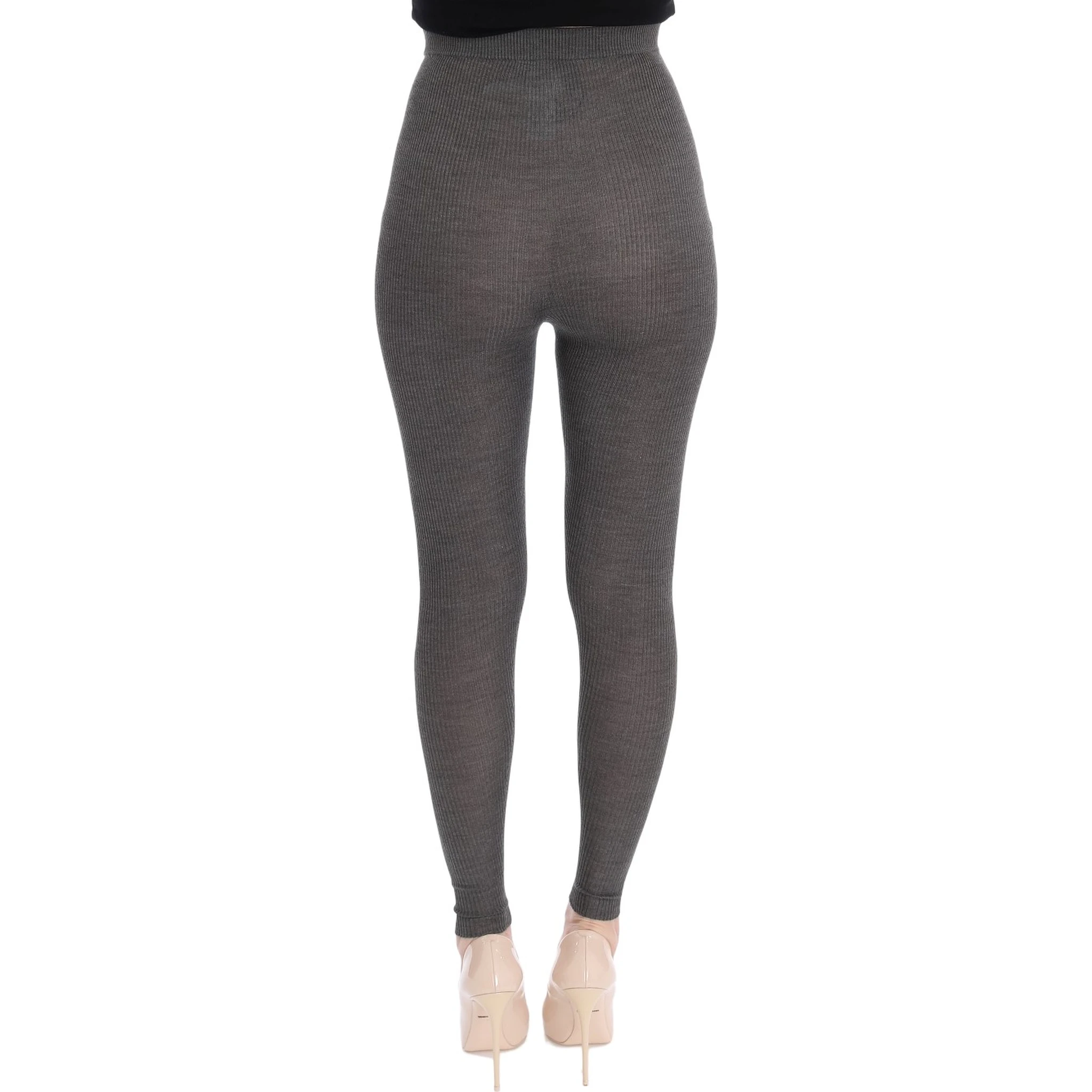 Gray Cashmere Stretch Tights