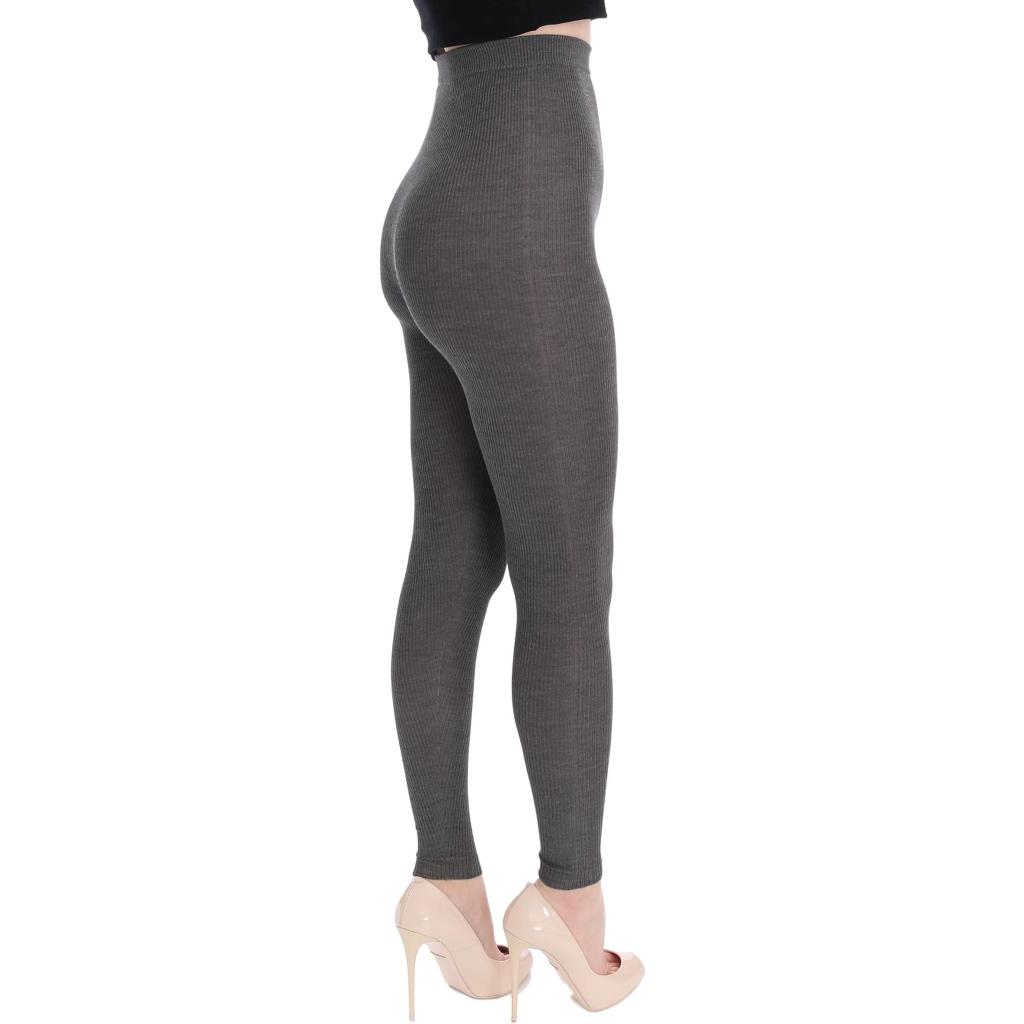 Gray Cashmere Stretch Tights