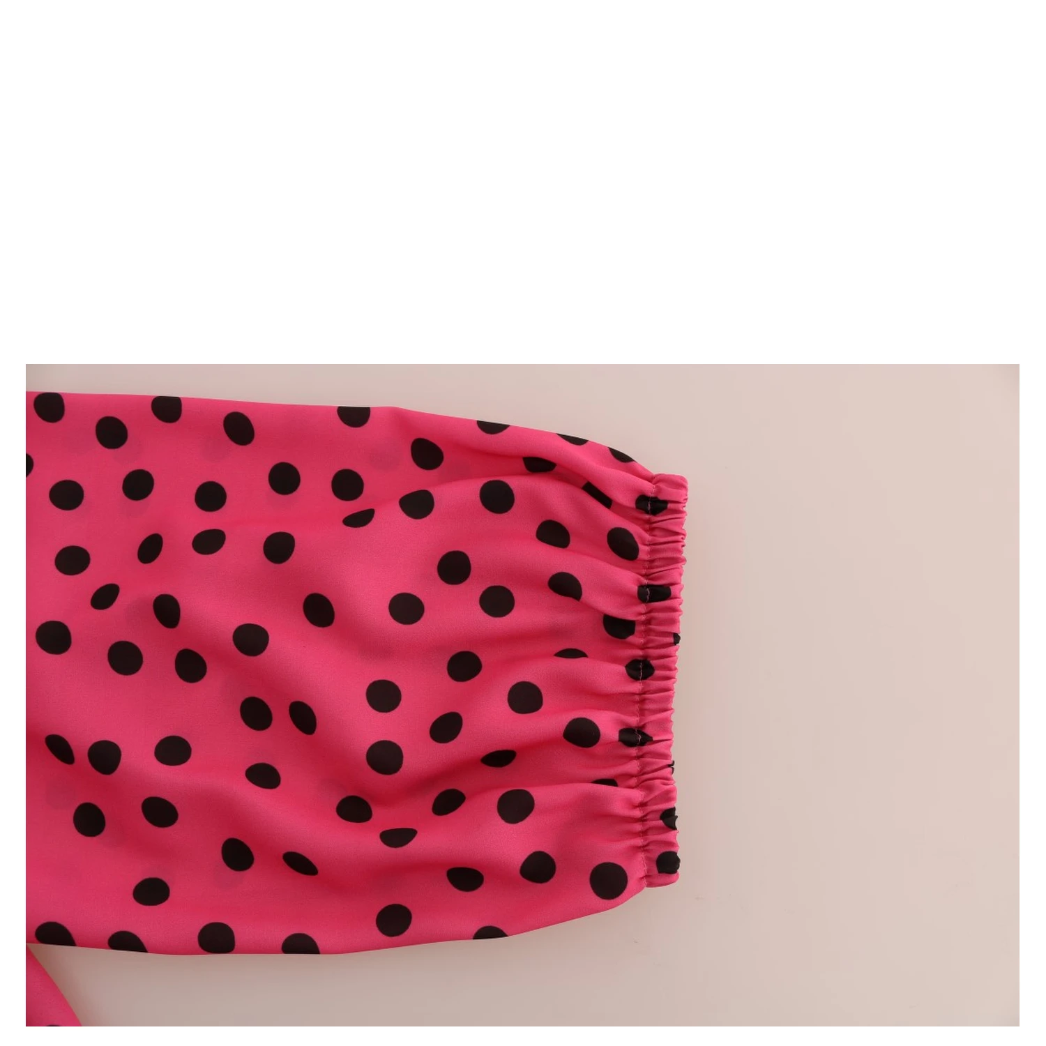 Pink Polka Dotted Silk Blouse