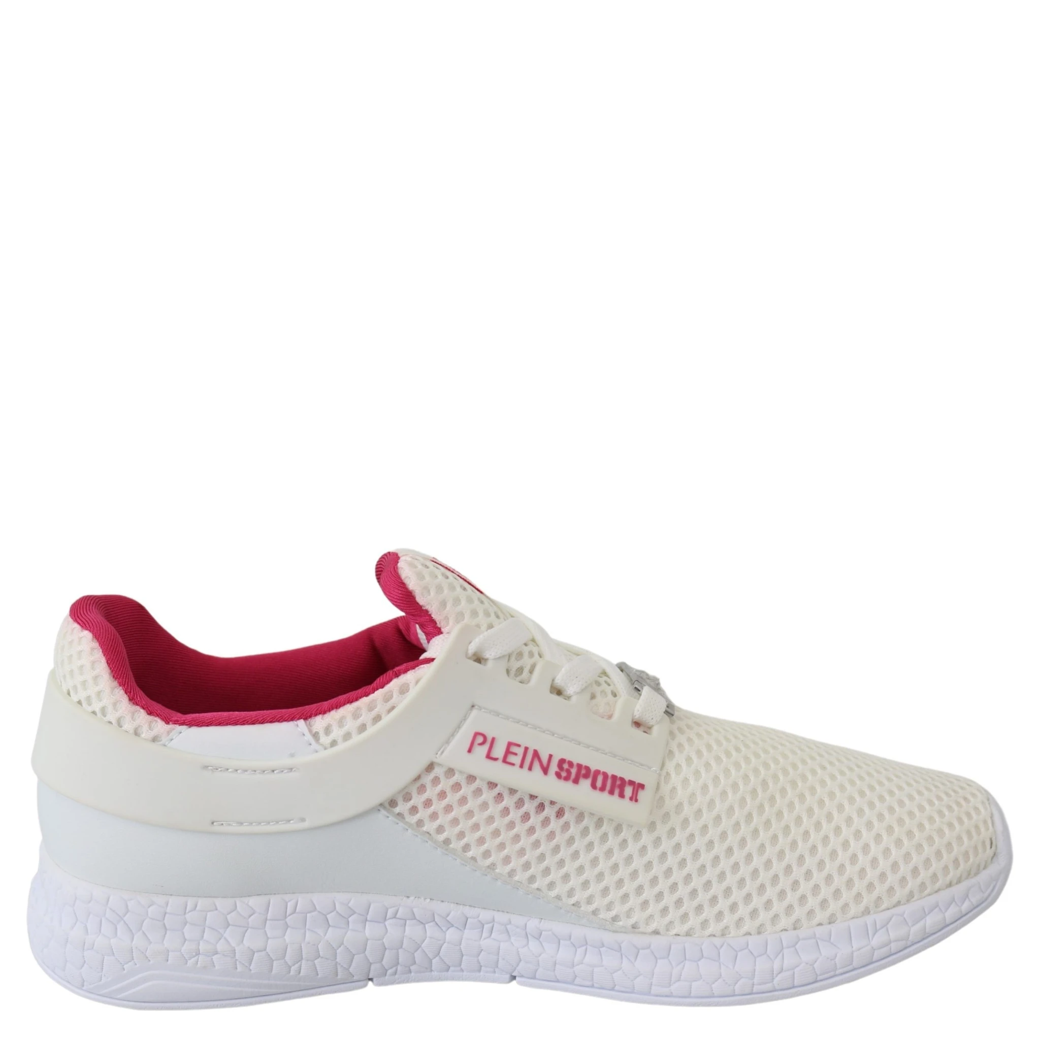 White Polyester Runner Becky Sneakers Shoes