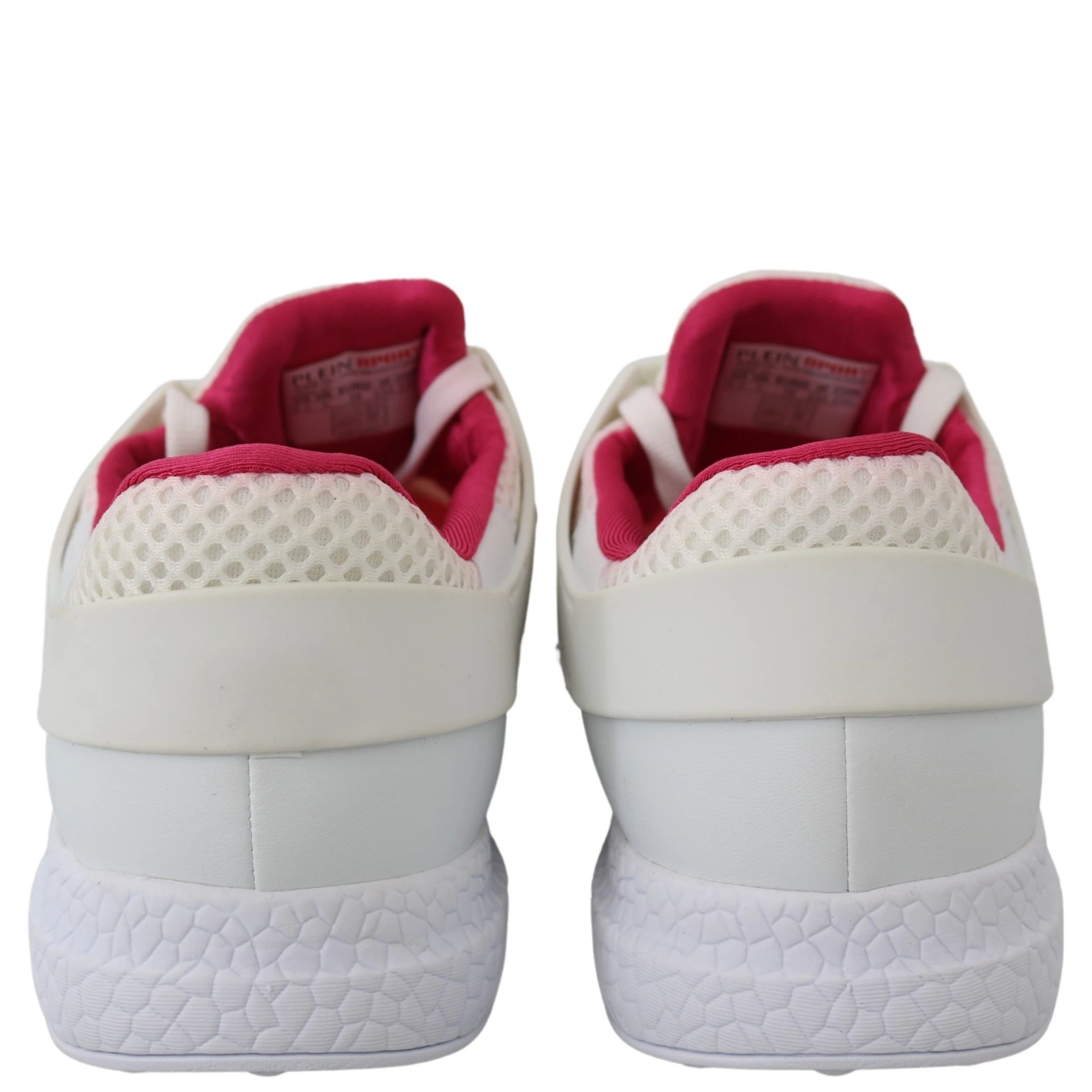 White Polyester Runner Becky Sneakers Shoes