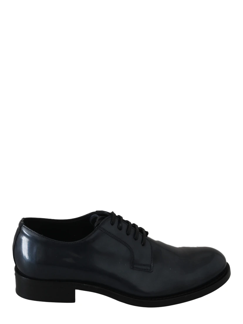 Blue Leather Derby Dress Formal Shoes