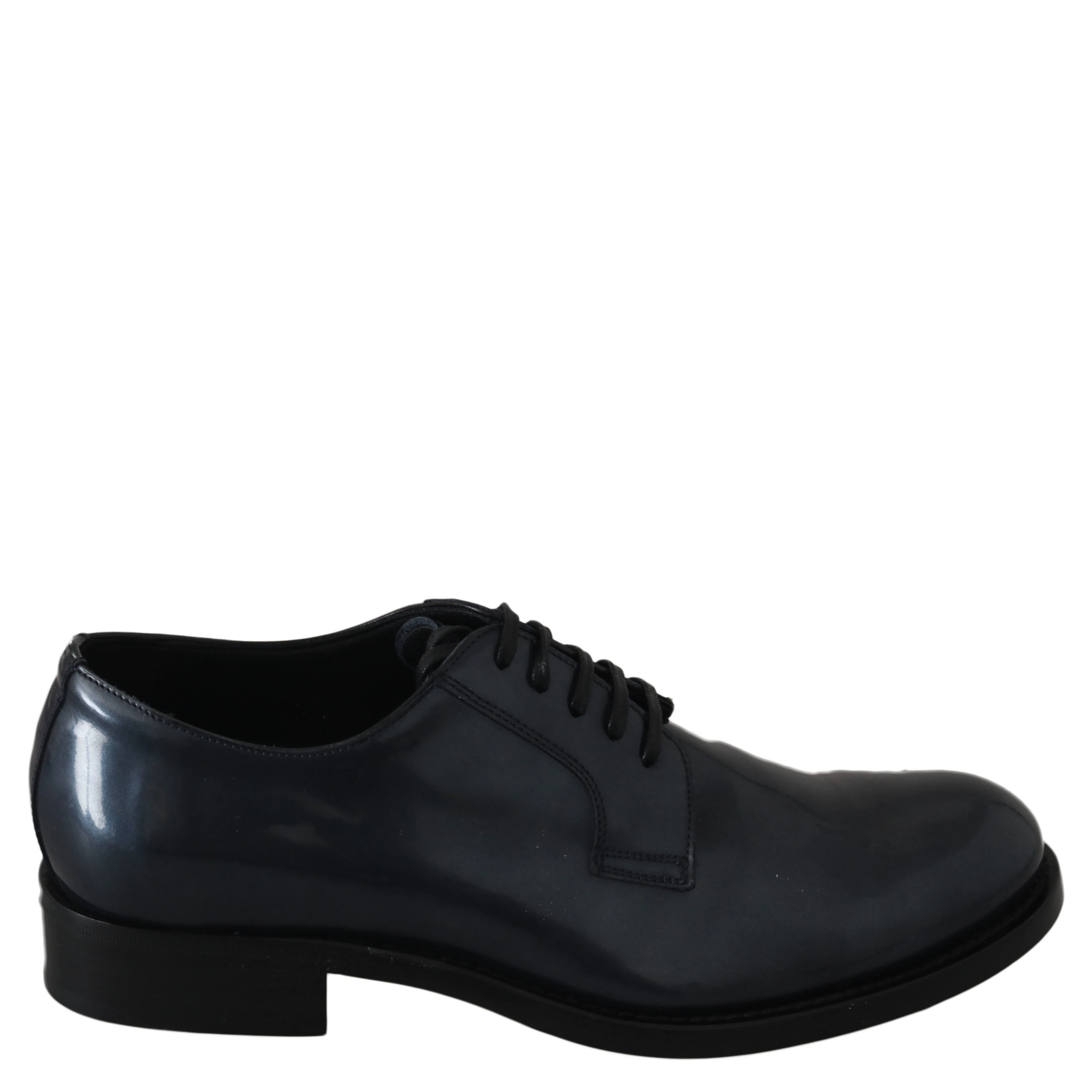 Blue Leather Derby Dress Formal Shoes
