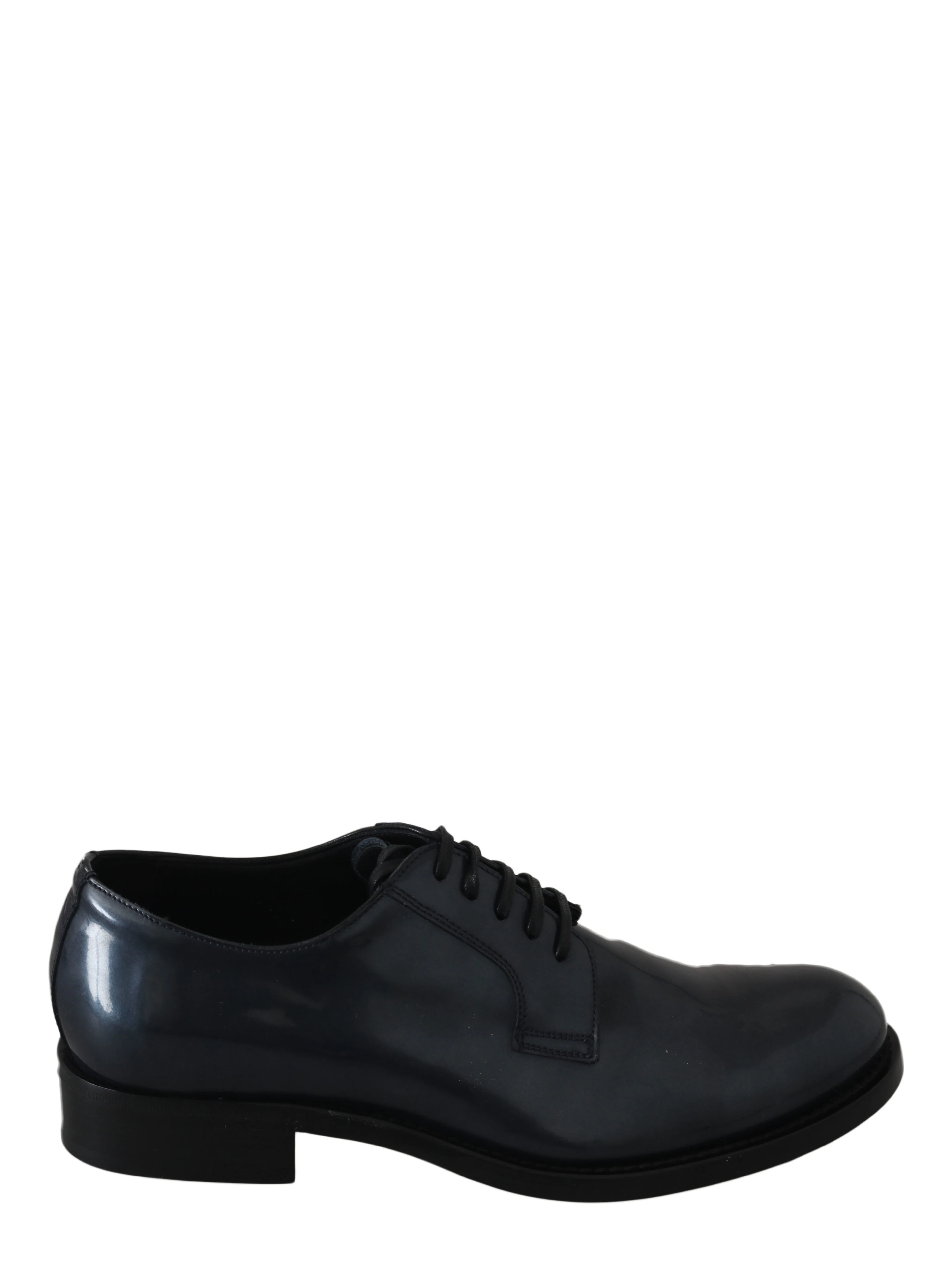 Blue Leather Derby Dress Formal Shoes